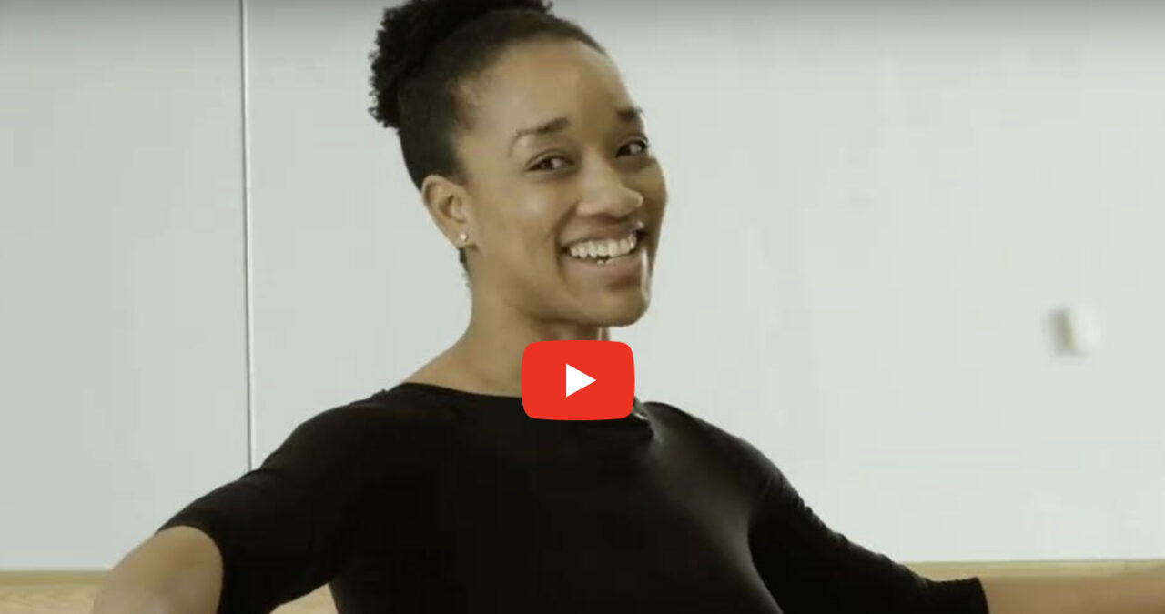 A still image of a ballet dancer taken from the ‘basic ballet’ video