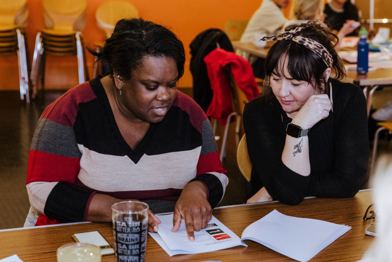 Photo of to women volunteering